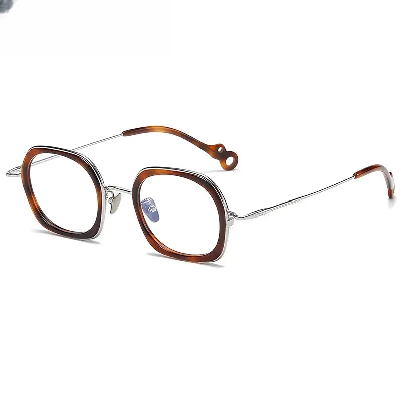 Women's Square Full Rim Titanium Prescription Glasses 45962 — view 1 | Rx Spectacle