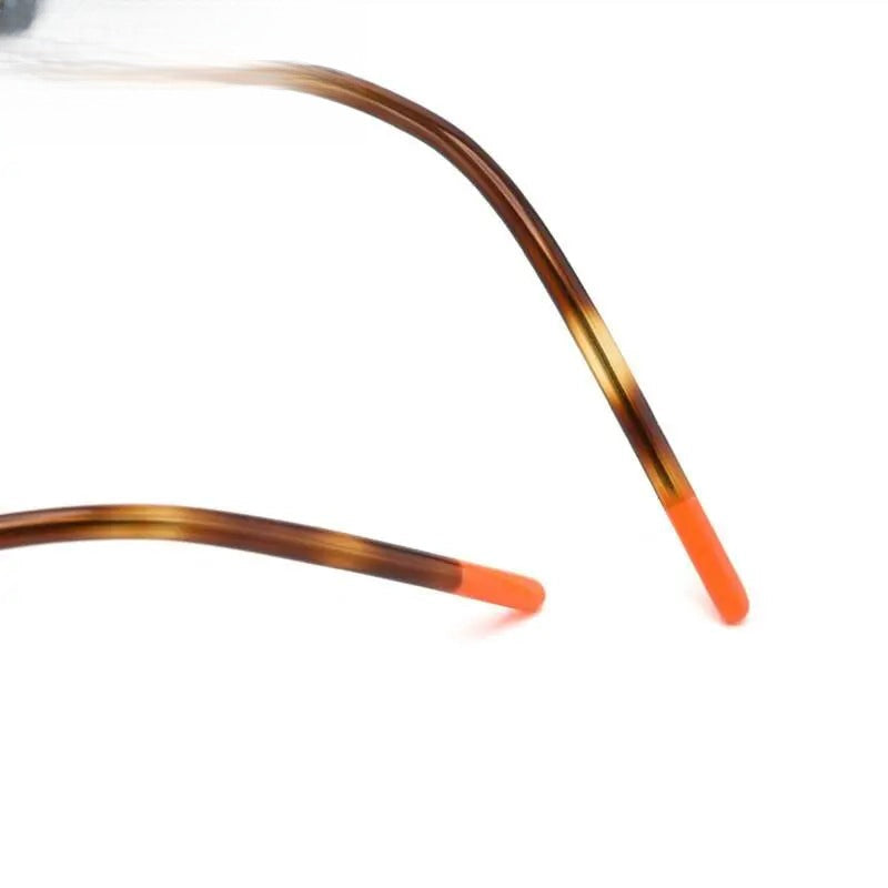 Unisex Square Rimless Titanium Prescription Glasses 9017 — view 6 | Rx Spectacle