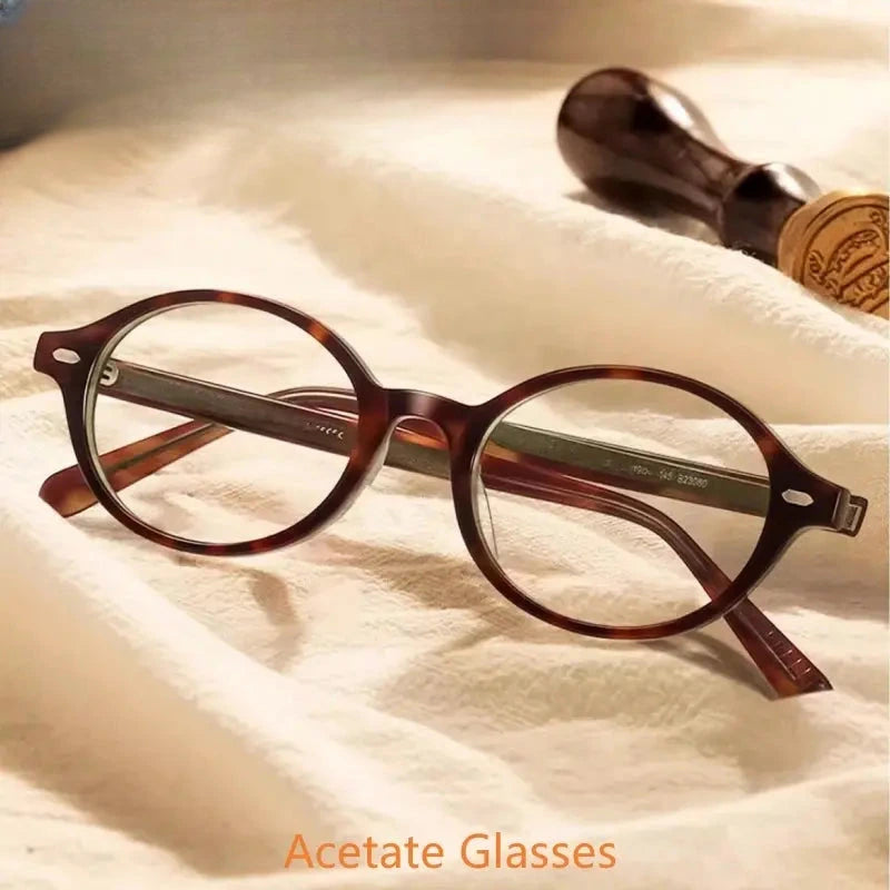 Women's Oval Full Rim Acetate Prescription Glasses 48046 — view 1 | Rx Spectacle