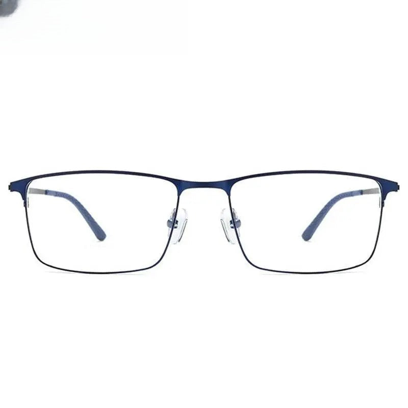 Men's Square Full Rim Titanium Prescription Glasses 9847 — view 8 | Rx Spectacle