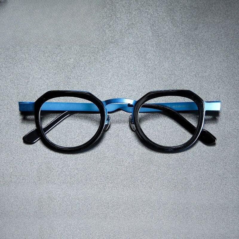 Unisex Round Full Rim Titanium Prescription Glasses Gxyj919 — view 7 | Rx Spectacle