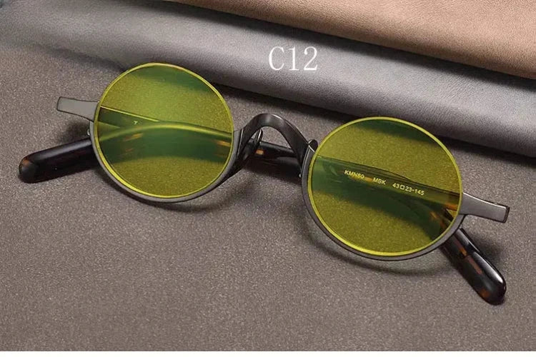 Unisex Oval Semi-Rimless Titanium Prescription Glasses Y4338 — view 16 | Rx Spectacle
