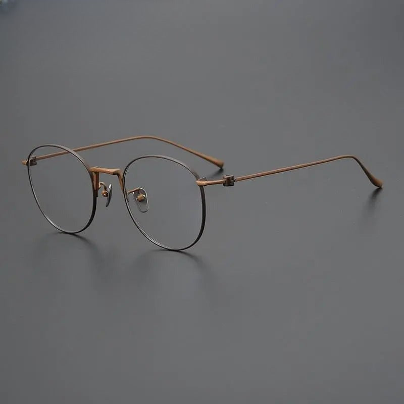 Unisex Round Full Rim Titanium Prescription Glasses Gxyj917 — view 9 | Rx Spectacle