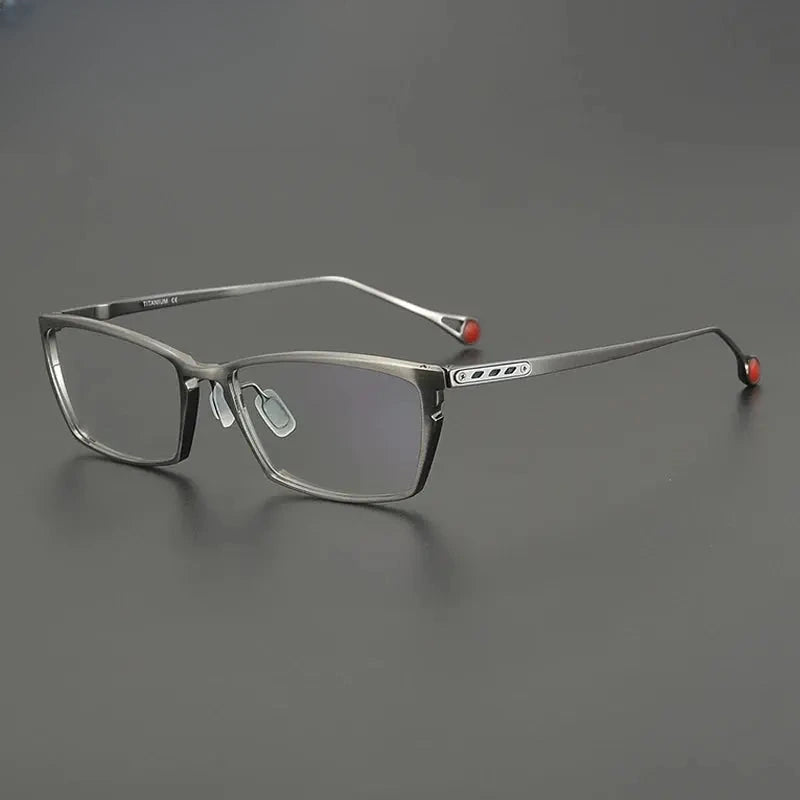 Unisex Browline Full Rim Titanium Prescription Glasses Gxyj2117 — view 3 | Rx Spectacle