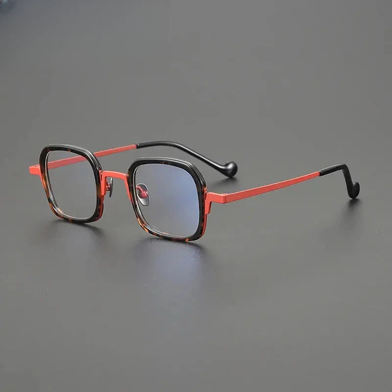 Unisex Square Full Rim Titanium Prescription Glasses G1530 — view 4 | Rx Spectacle