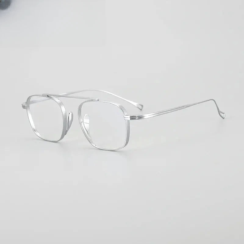 Unisex Square Full Rim Titanium Prescription Glasses Gxyj1474 — view 8 | Rx Spectacle
