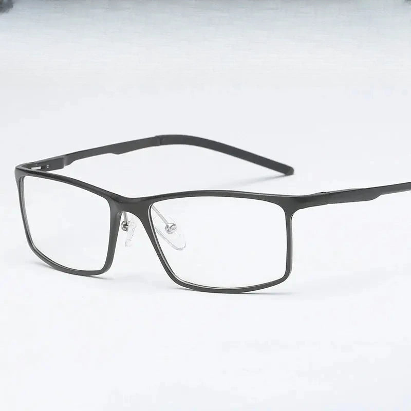 Men's Rectangular Full Rim Aluminum Prescription Glasses 607000 — view 1 | Rx Spectacle