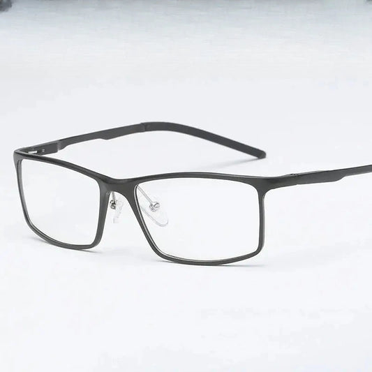 Men's Rectangular Full Rim Aluminum Prescription Glasses 607000 — view 1 | Rx Spectacle