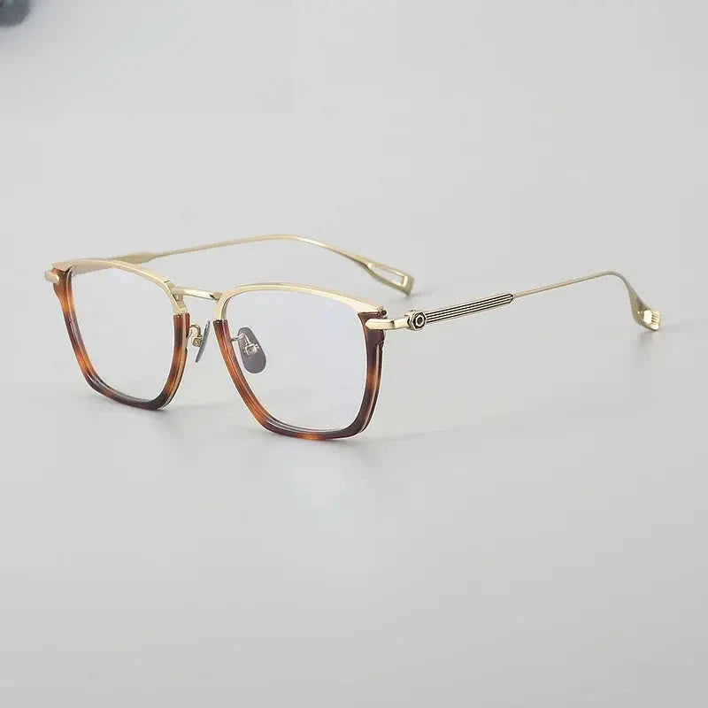 Unisex Square Full Rim Titanium Prescription Glasses 24015 — view 5 | Rx Spectacle