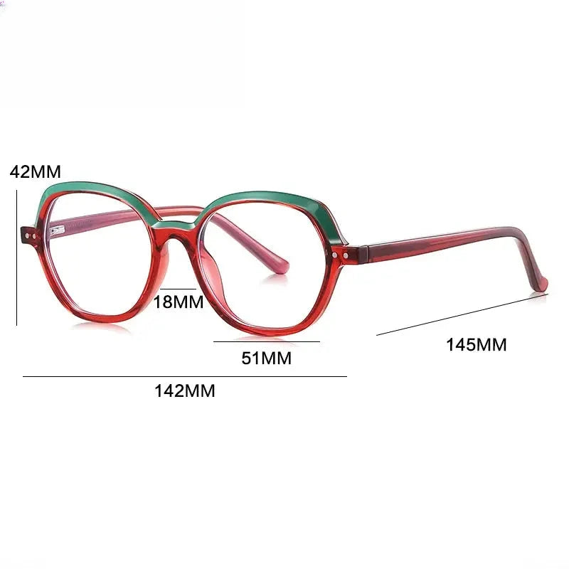 Women's Oval Full Rim Titanium Reading Glasses Gxyj9051 — view 2 | Rx Spectacle