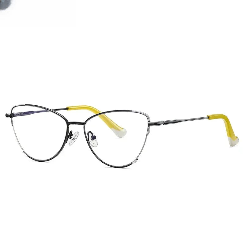 Women's Cat Eye Full Rim Titanium Reading Glasses 3030 — view 10 | Rx Spectacle