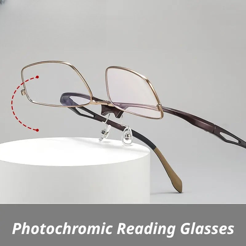 Unisex Square Full Rim Alloy Reading Glasses 679001 — view 1 | Rx Spectacle
