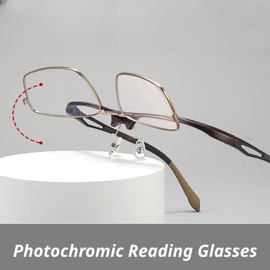 Unisex Square Full Rim Alloy Reading Glasses 679001 — view 1 | Rx Spectacle