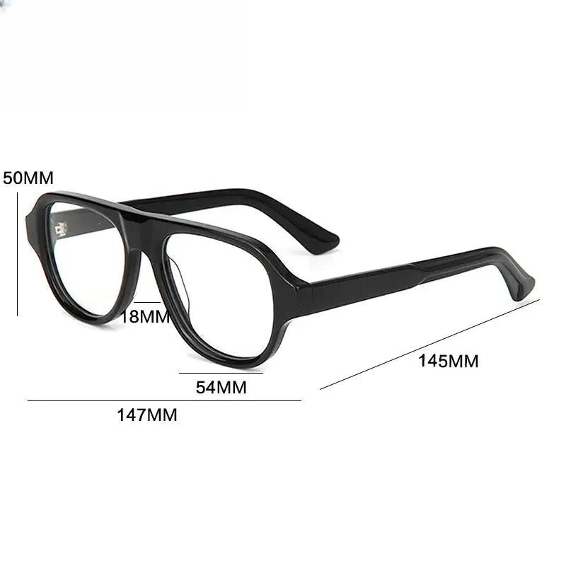 Men's Browline Full Rim Acetate Prescription Glasses 668008 — view 2 | Rx Spectacle