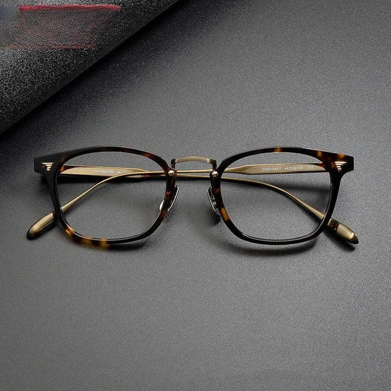 Unisex Square Full Rim Titanium Prescription Glasses 881554 — view 1 | Rx Spectacle