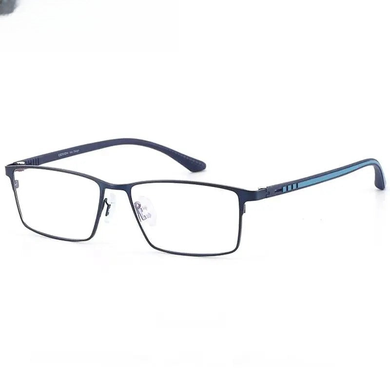 Men's Square Full Rim Alloy Prescription Glasses 9386 — view 4 | Rx Spectacle