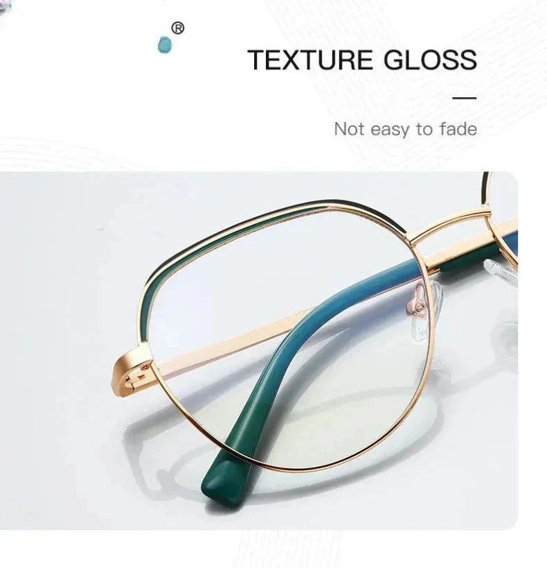 Unisex Round Full Rim Titanium Flat Top Reading Glasses 3098 — view 5 | Rx Spectacle