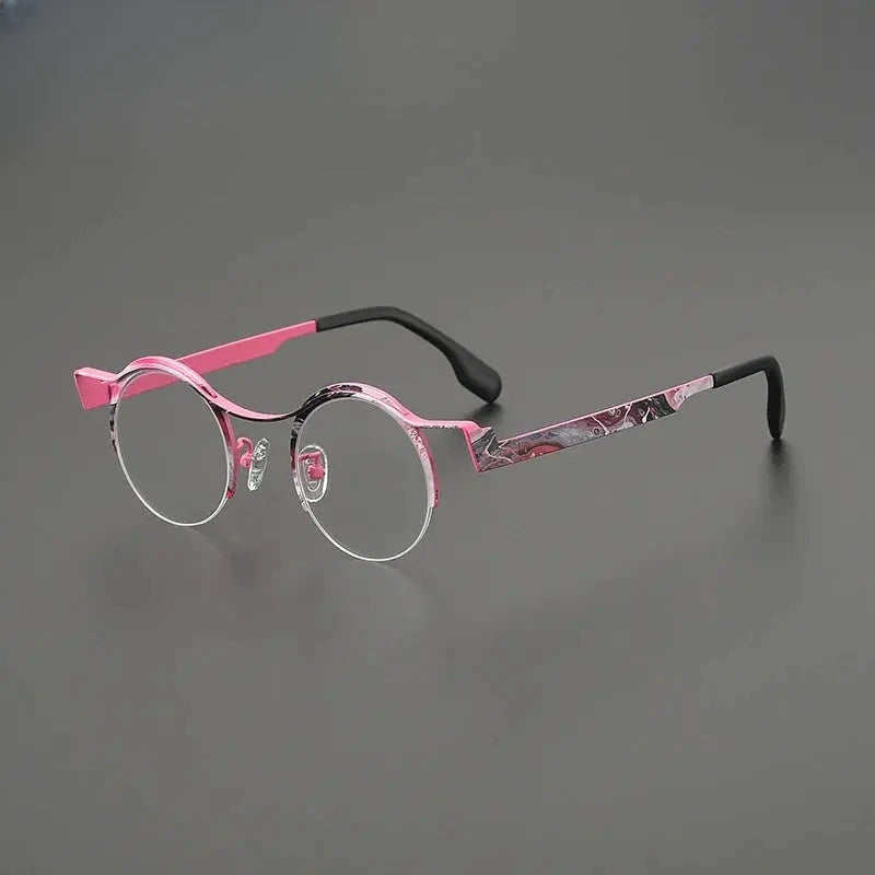 Women's Browline Semi-Rimless Titanium Prescription Glasses G85837 — view 3 | Rx Spectacle