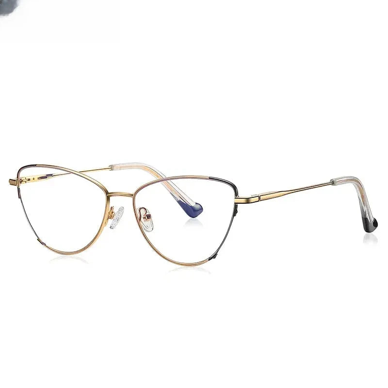 Women's Cat Eye Full Rim Titanium Reading Glasses 3030 — view 7 | Rx Spectacle