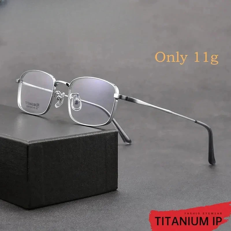 Men's Square Full Rim Titanium Prescription Glasses X15339t — view 1 | Rx Spectacle