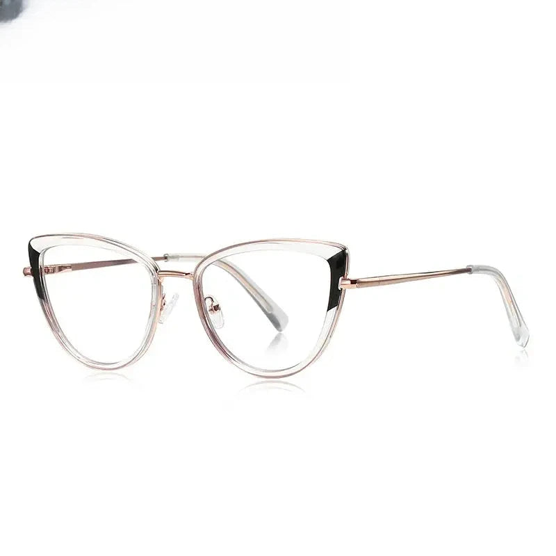 Women's Cat Eye Full Rim Titanium Prescription Glasses 613127 — view 4 | Rx Spectacle