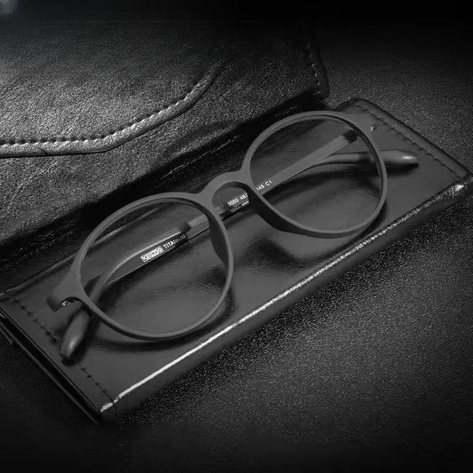 Women's Round Full Rim Titanium Prescription Glasses 913562 — view 1 | Rx Spectacle