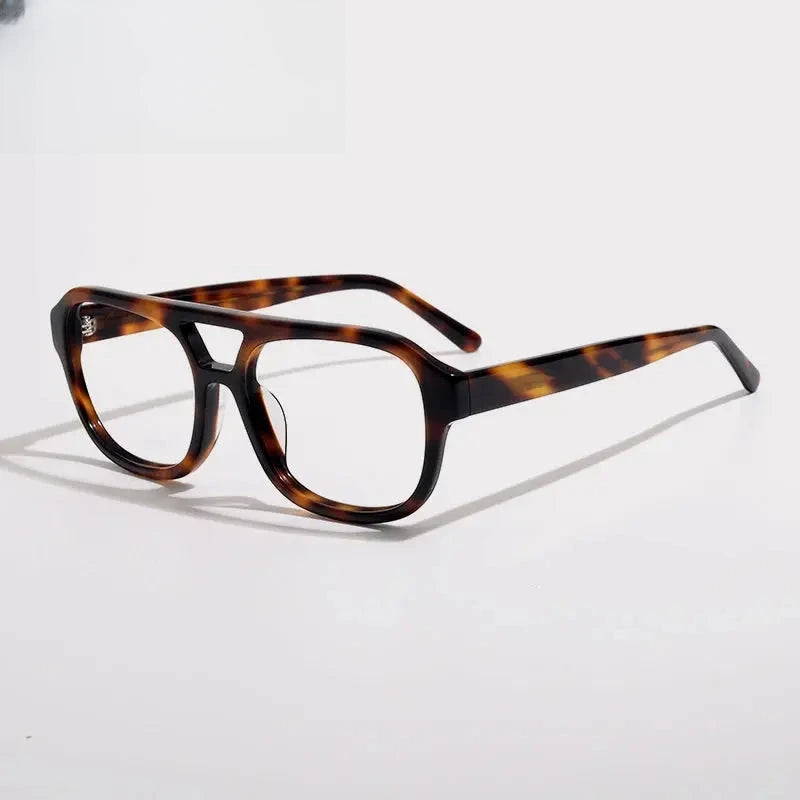 Unisex Square Full Rim Acetate Double Bridge Prescription Glasses Gx1515 — view 2 | Rx Spectacle