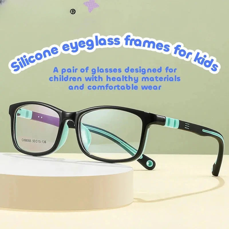 Unisex Square Full Rim TR90 Prescription Glasses V66065 — view 2 | Rx Spectacle