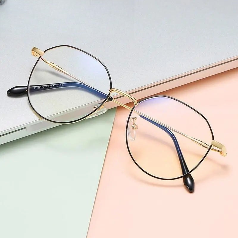 Unisex Polygon Full Rim Alloy Prescription Glasses 1913 — view 1 | Rx Spectacle
