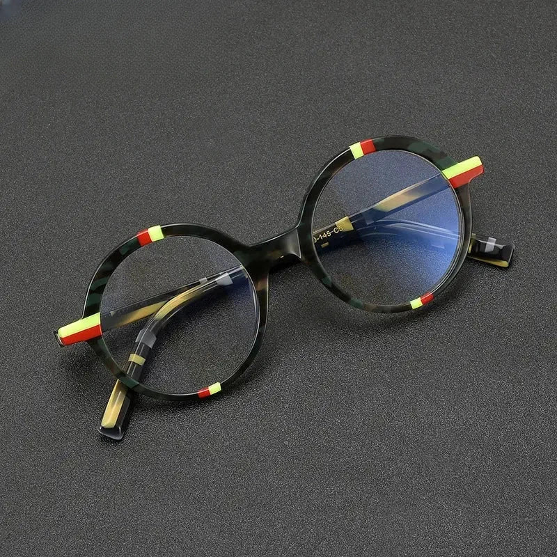 Women's Round Full Rim Acetate Prescription Glasses 778248 — view 1 | Rx Spectacle