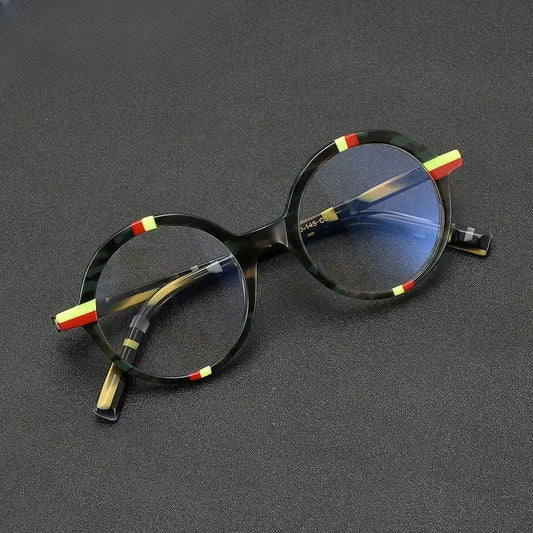 Women's Round Full Rim Acetate Prescription Glasses 778248 — view 1 | Rx Spectacle