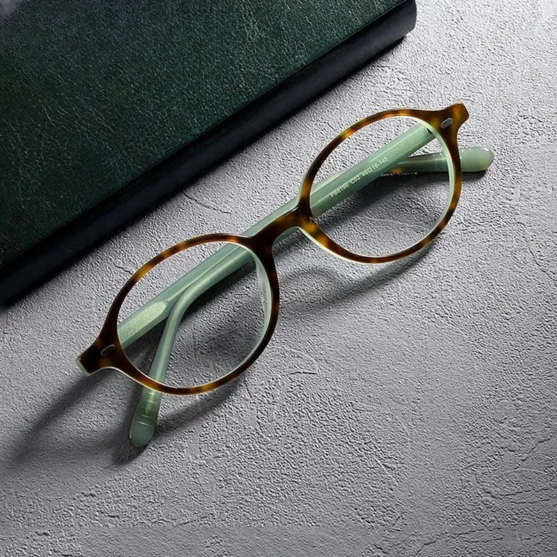 Women's Round Full Rim Acetate Prescription Glasses Gxyj1234 — view 1 | Rx Spectacle