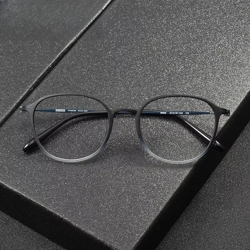 Women's Oval Full Rim Titanium Prescription Glasses 88666 — view 1 | Rx Spectacle