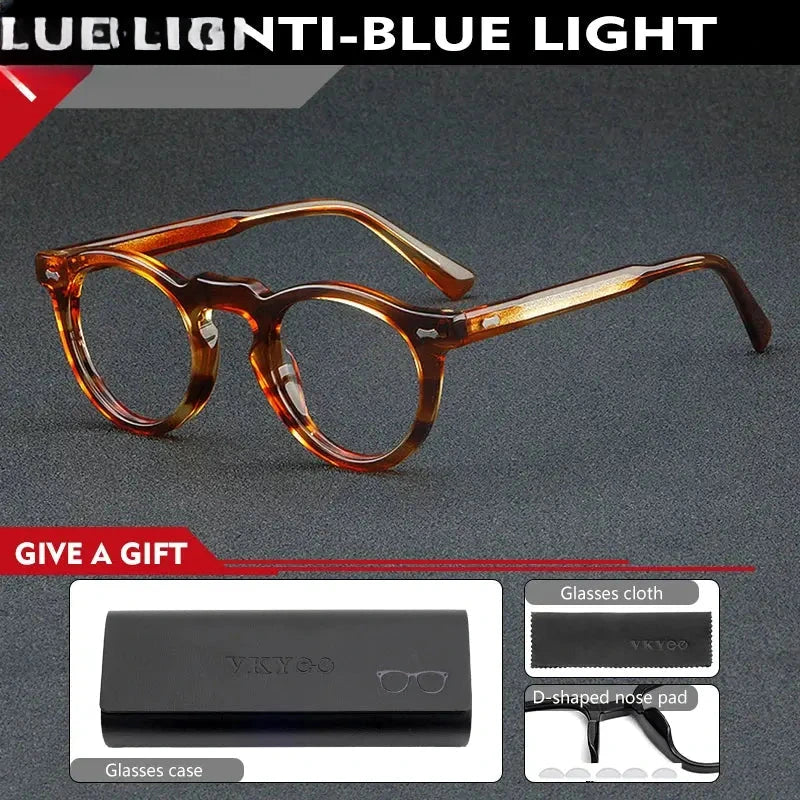 Unisex Round Full Rim Acetate Reading Glasses 633128 — view 6 | Rx Spectacle