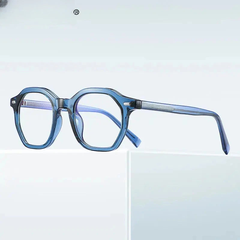 Women's Square Full Rim Titanium Reading Glasses 2095 — view 3 | Rx Spectacle