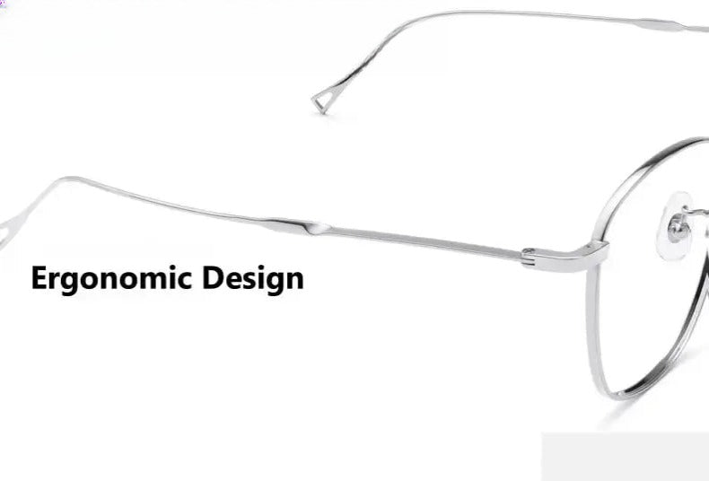 Unisex Square Full Rim Titanium Prescription Glasses 686247 — view 3 | Rx Spectacle
