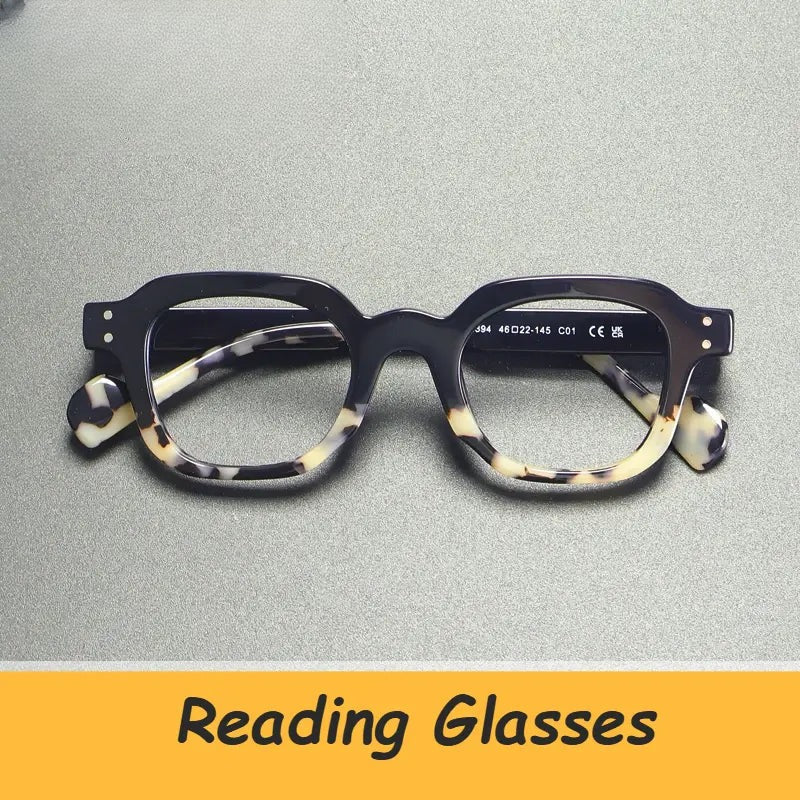 Unisex Square Full Rim Acetate Flat Top Reading Glasses G2394 — view 1 | Rx Spectacle