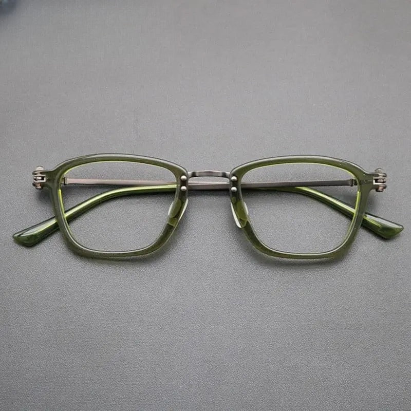 Unisex Square Full Rim Titanium Prescription Glasses Gxyj694 — view 1 | Rx Spectacle