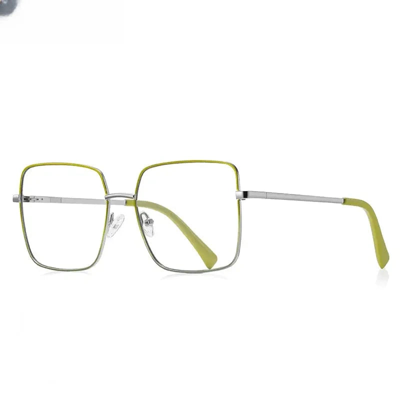 Unisex Square Full Rim Stainless Steel Reading Glasses 3089 — view 9 | Rx Spectacle