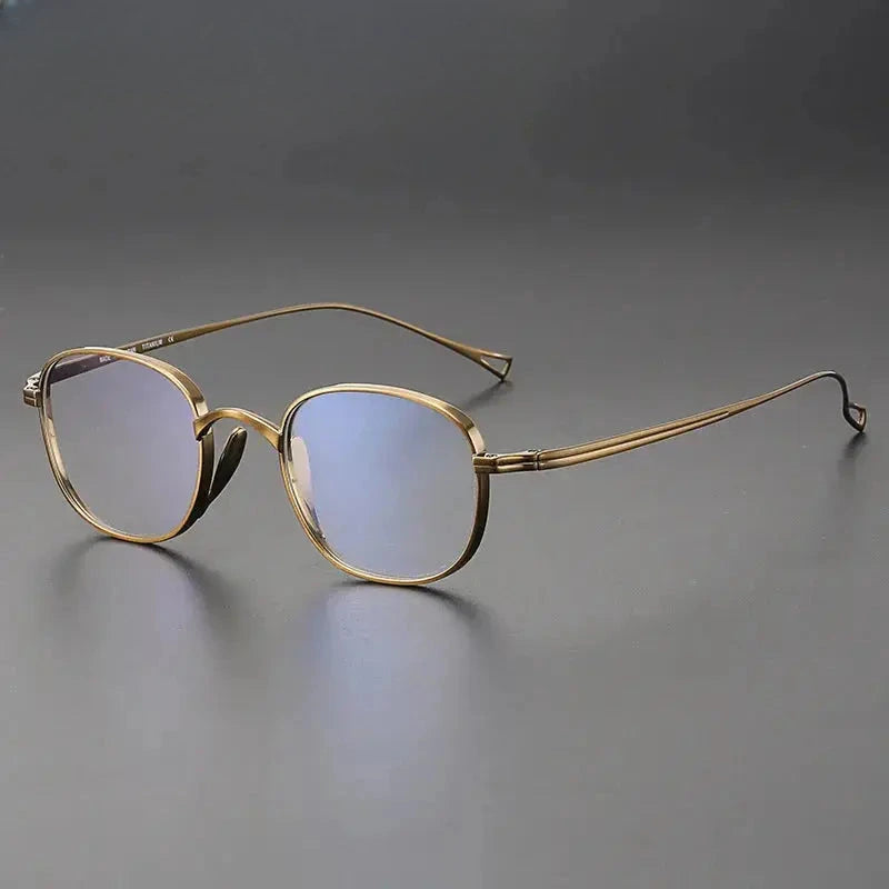 Unisex Square Full Rim Titanium Prescription Glasses 842114 — view 3 | Rx Spectacle