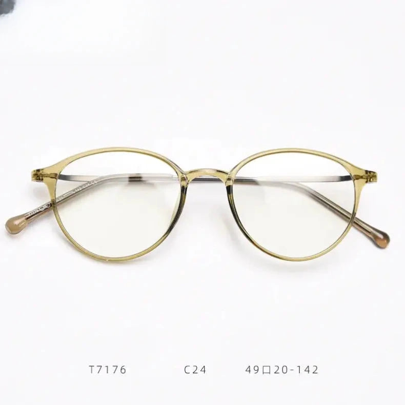 Women's Round Full Rim Titanium Prescription Glasses 71764 — view 9 | Rx Spectacle