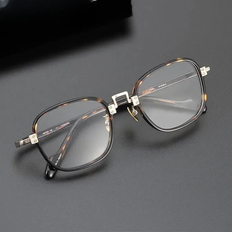 Unisex Square Full Rim Titanium Prescription Glasses 190038 — view 1 | Rx Spectacle