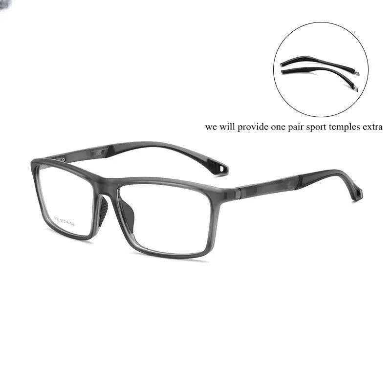Men's Square Full Rim TR90 Sports Glasses 1220 — view 5 | Rx Spectacle