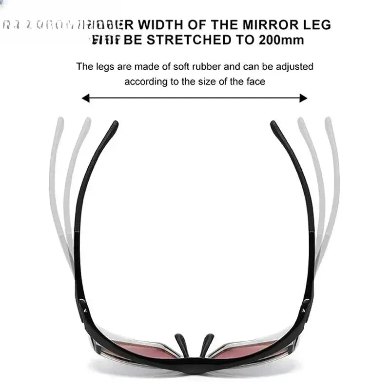 Unisex Square Full Rim TR90 Sports Glasses — view 3 | Rx Spectacle