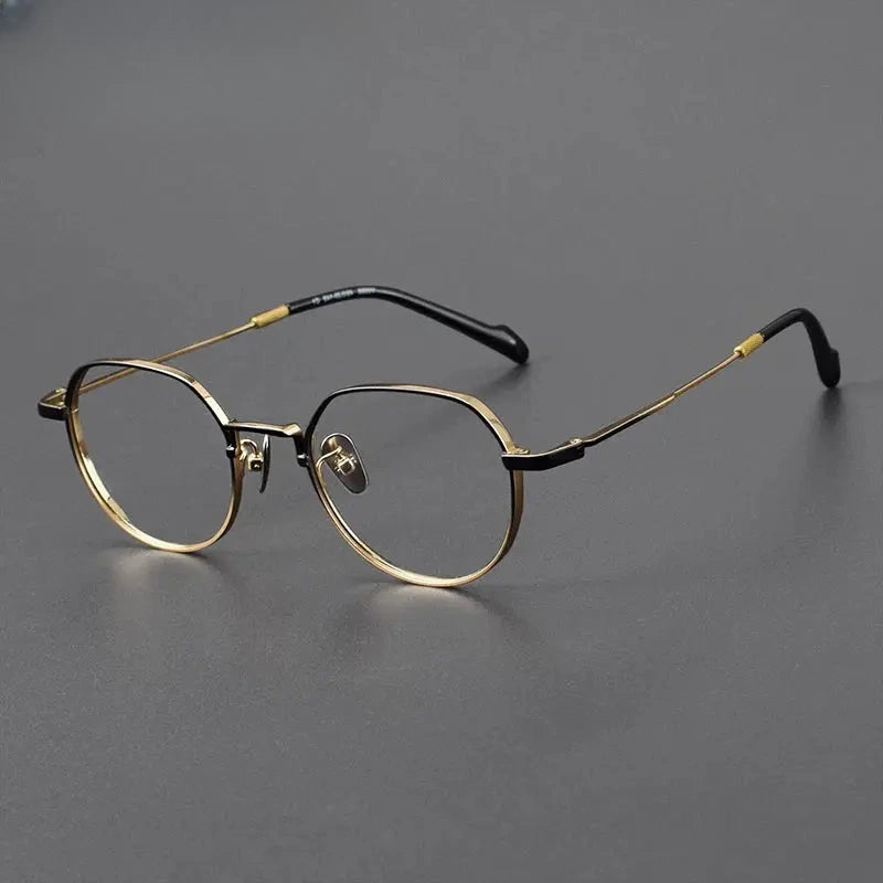 Unisex Polygon Full Rim Titanium Prescription Glasses 20066 — view 4 | Rx Spectacle