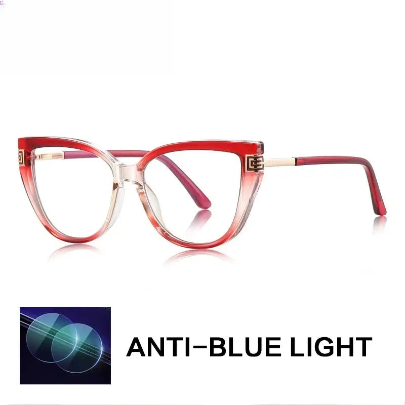 Women's Cat Eye Full Rim Titanium Reading Glasses Gx2259 — view 6 | Rx Spectacle