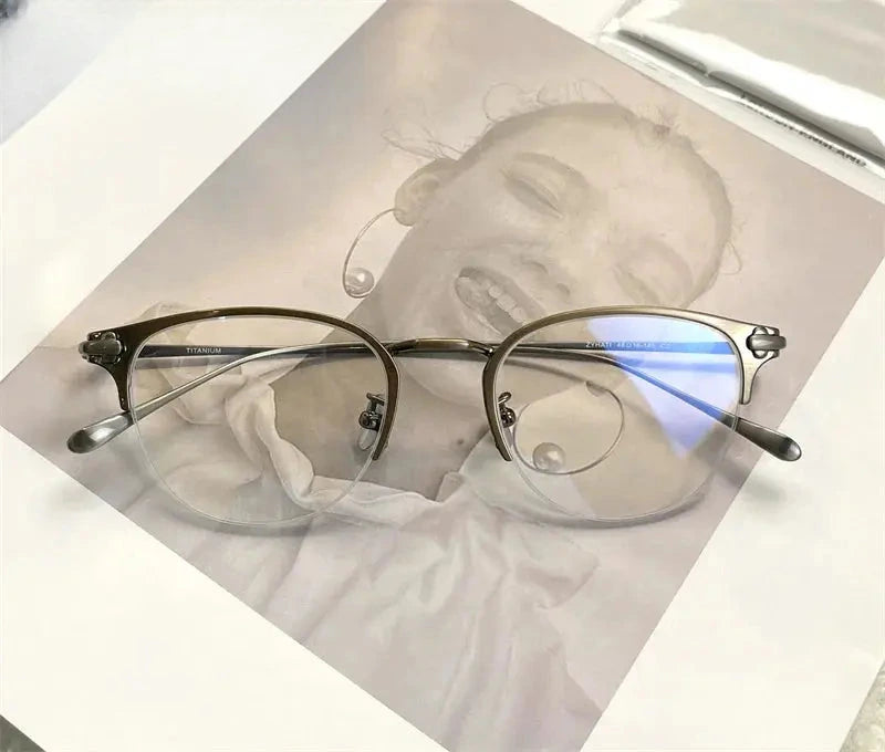 Unisex Oval Full Rim Titanium Prescription Glasses 2625 — view 7 | Rx Spectacle
