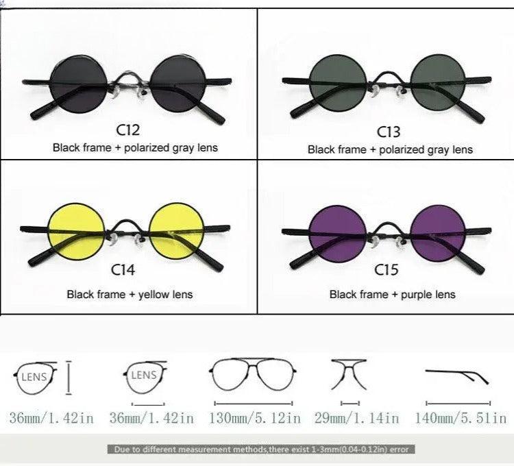 Unisex Round Full Rim Acetate Prescription Glasses Y050 — view 23 | Rx Spectacle