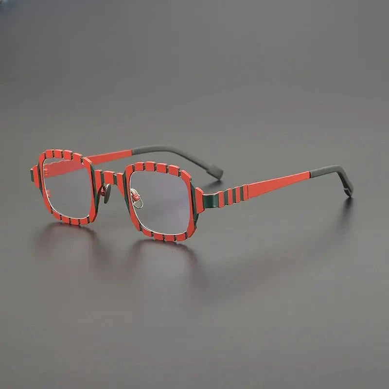 Women's Square Full Rim Titanium Prescription Glasses G85901 — view 6 | Rx Spectacle