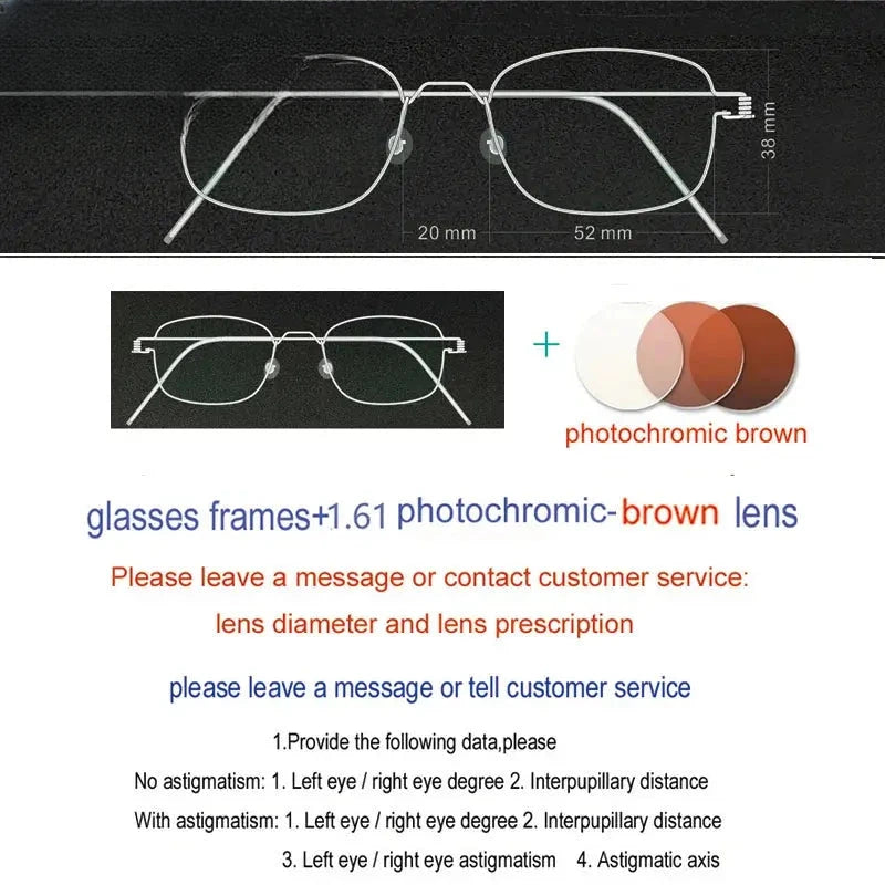 Unisex Oval Full Rim Stainless Steel Screwless Prescription Glasses 61425 — view 30 | Rx Spectacle